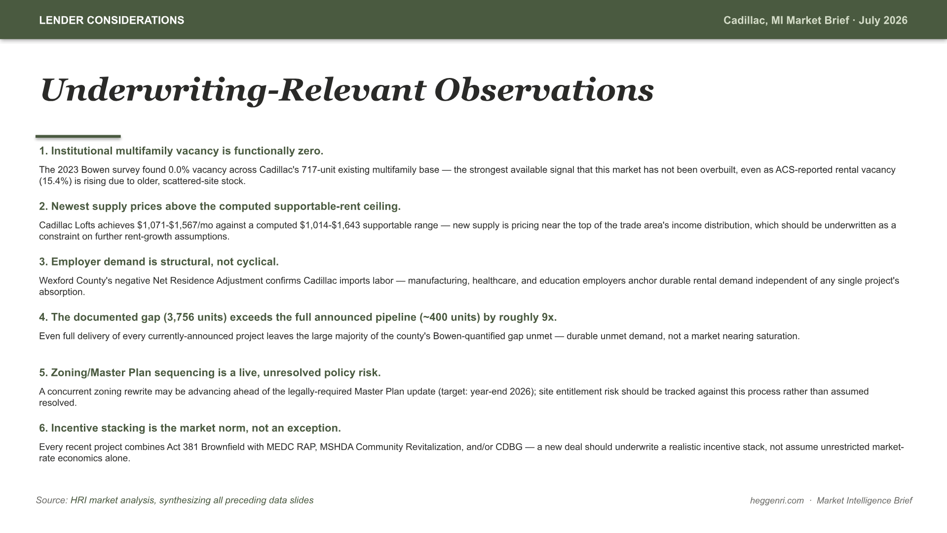 Cadillac, Michigan Intelligence Brief — slide 10 of 13
